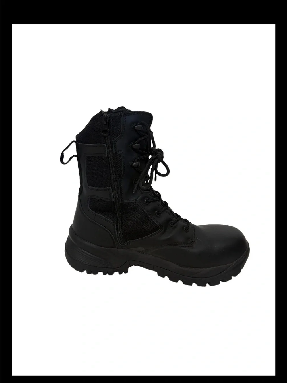 Hytest Steel Toe Tactical Military Lace Up Work Boots Black Mens 10